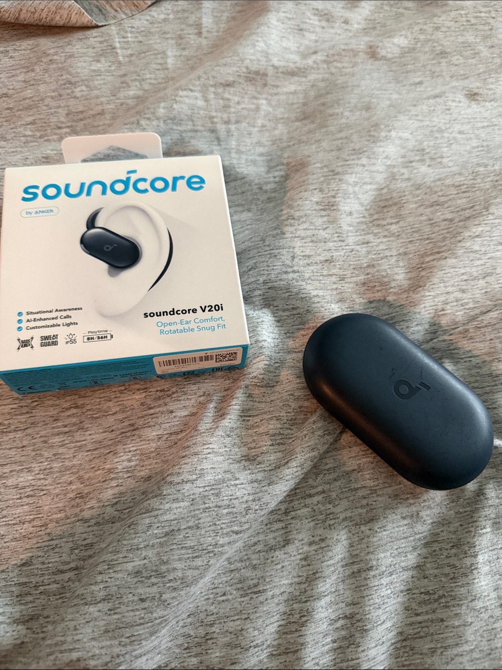 Anker Soundcore V20i True Wireless Earbuds with Charging Case - Black & White